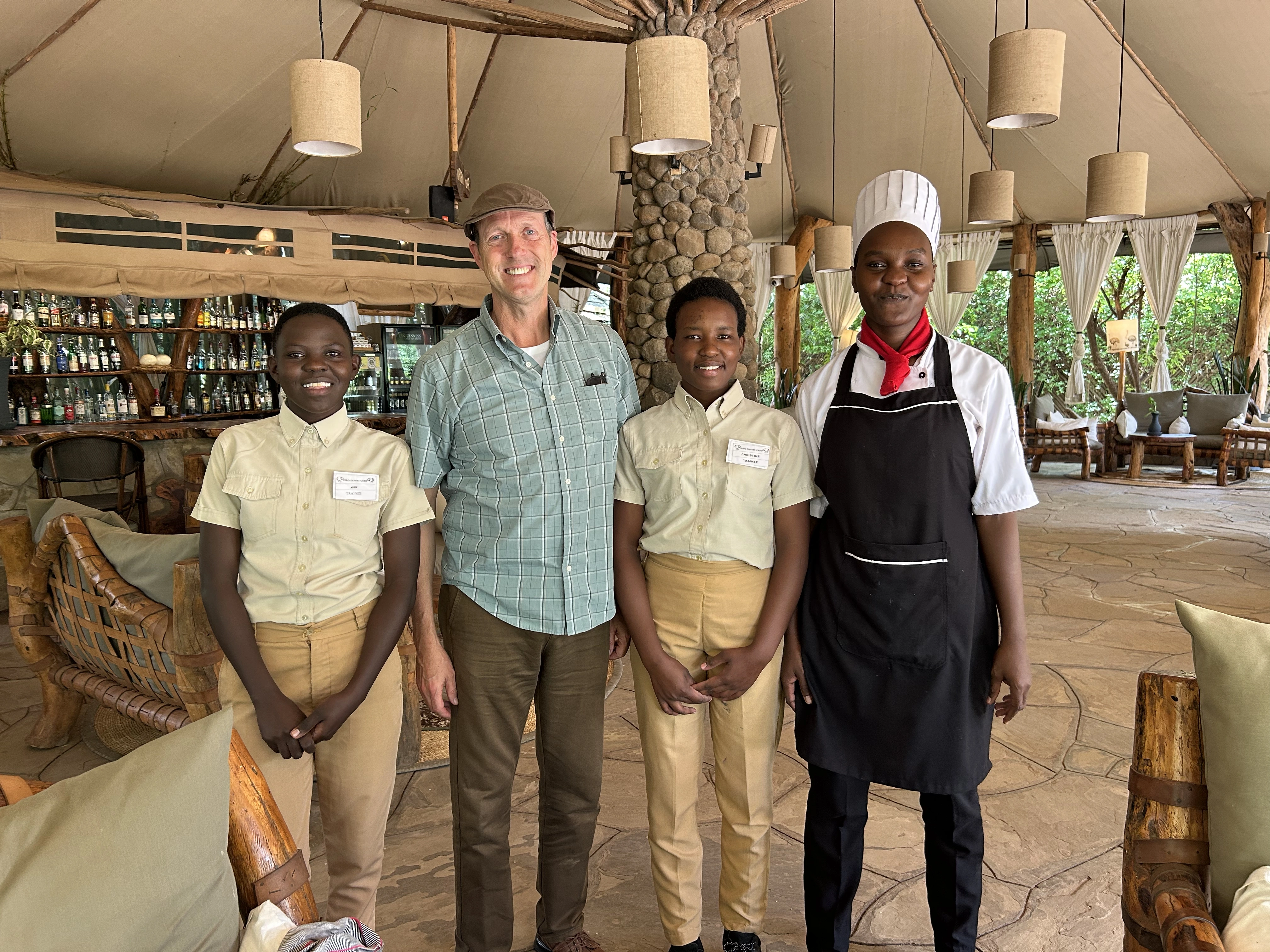 Group of Maasai students collaborating