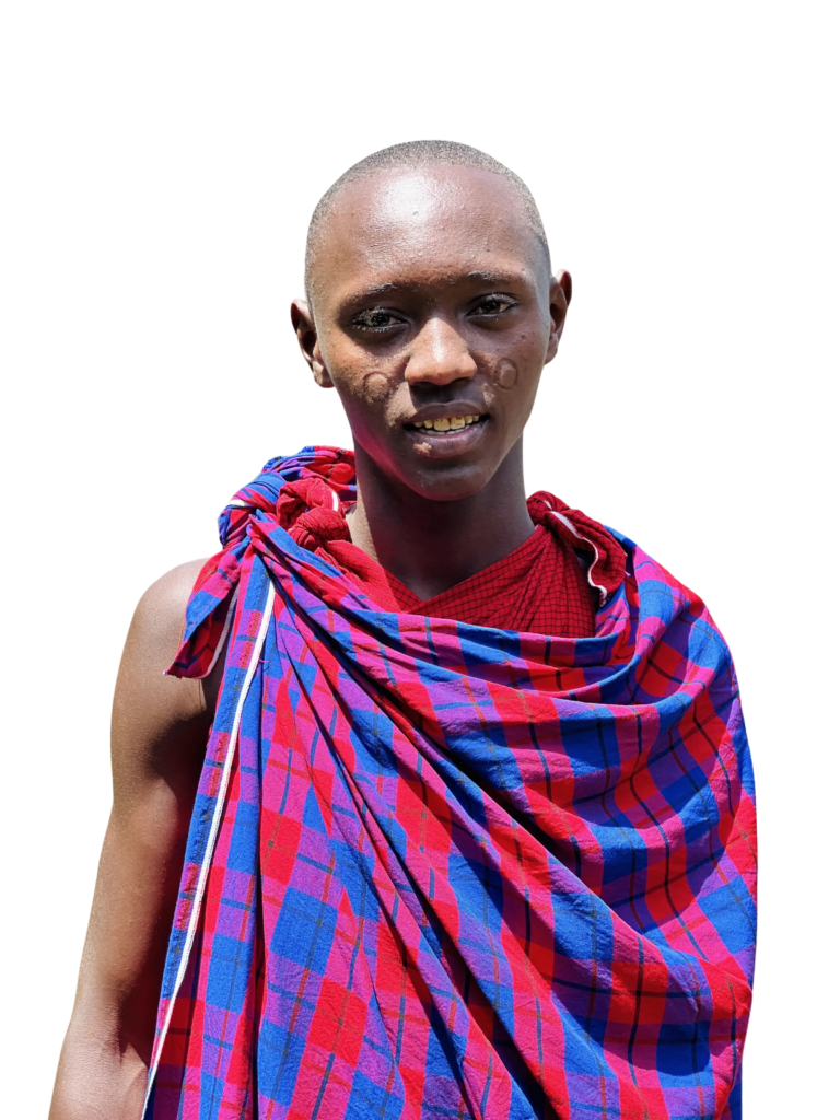 An ADEA student in a traditional Maasai shuka